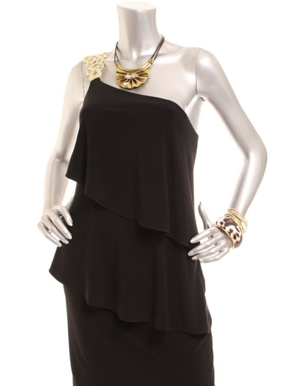 Elegant tiered evening dress,parties, holidays, meetings size 14